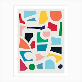 Harmonious abstract collage 25 Art Print