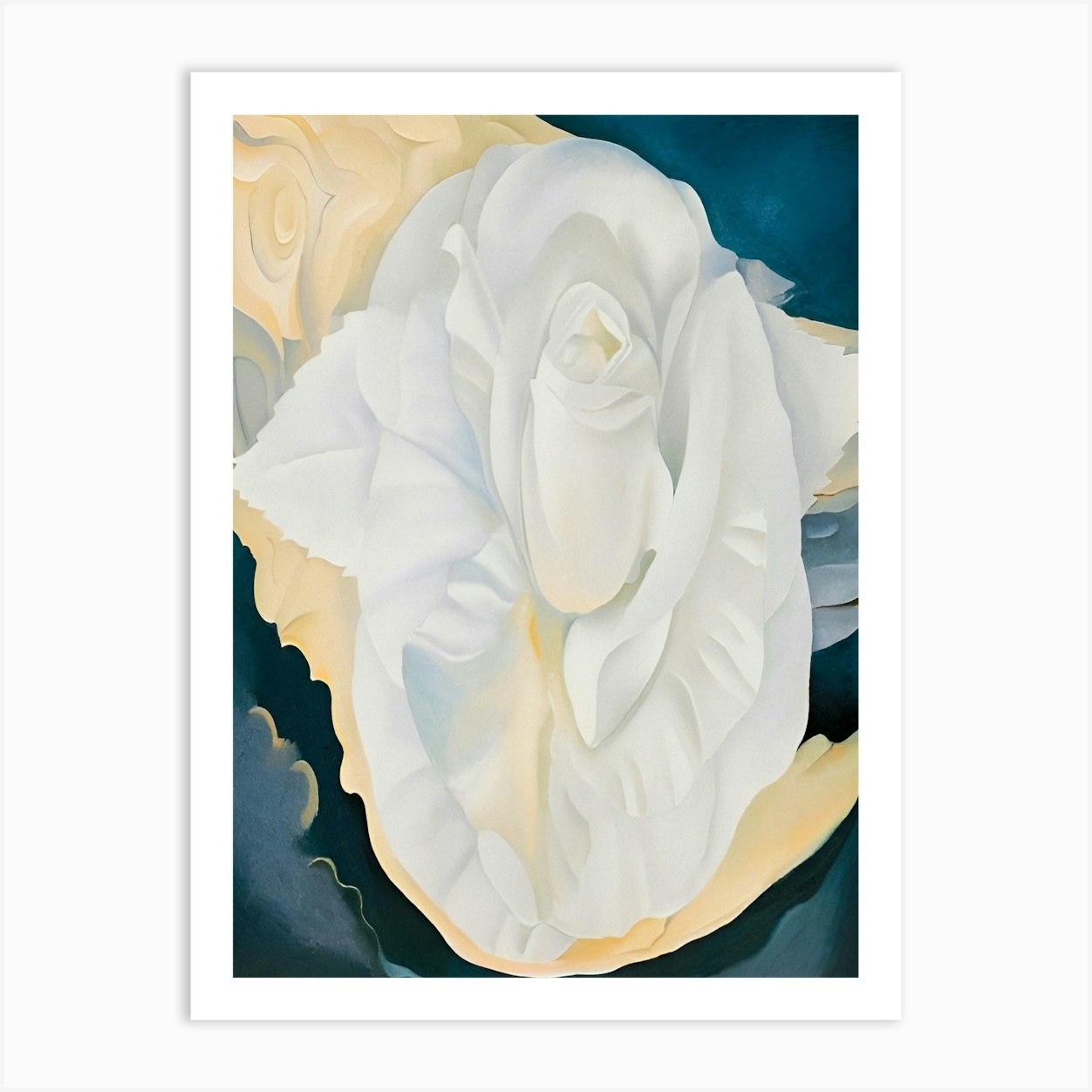 Vintage Georgia O’Keeffe White Rose, New Mexico Art Print Vintage Georgia O’Keeffe White Rose, New Mexico Art Print