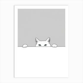 Cat Peeking Poster