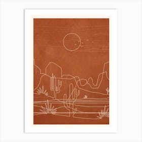 Sun Over The Desert 3 Art Print