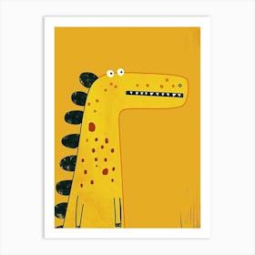 Yellow Crocodile 2 Art Print
