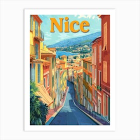 Aihrgdesign A Retro Travel Poster For Nice 7 Art Print