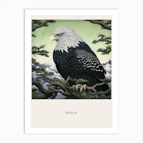 Ohara Koson Inspired Bird Painting Eagle 2 Poster Art Print