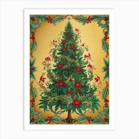 Christmas Tree 35 Style William Morris Art Print