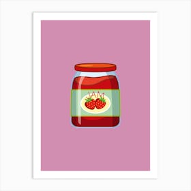 Jam, Jar, Kitchen, Condiment, Art, Cartoon, Wall Print Art Print