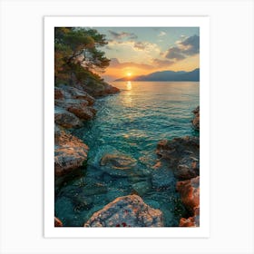 Sunset In Croatia 5 Art Print