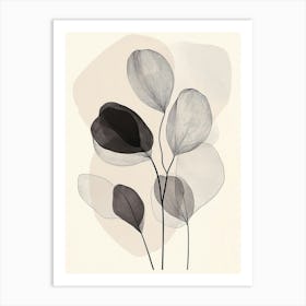 Black And White Flowers 5 Art Print