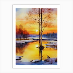 Winter Sunset 9 Art Print