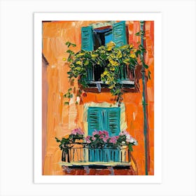 Balcony Painting In Marseille 4 Art Print