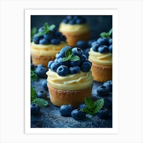 Blueberry Cupcakes 1 Art Print