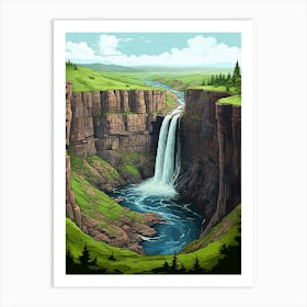 Palouse Falls State Park Retro Park 9 Art Print