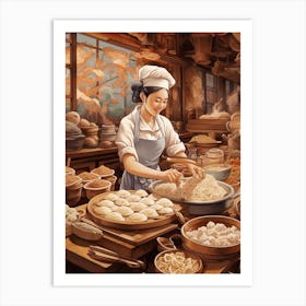 Dumpling Making Chinese New Year 17 Art Print