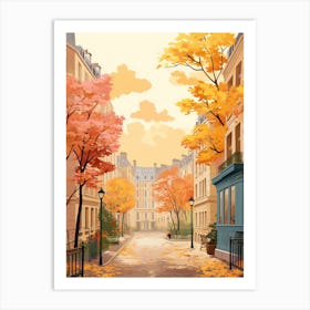 Paris In Autumn Fall Travel Art 4 Art Print