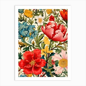 Floral Wallpaper 222 Art Print