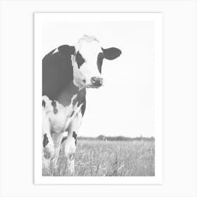 Black And White Cow Art Print