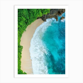 Aerial View Of A Tropical Beach 2 Art Print