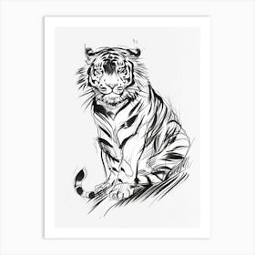 B&W Tiger Art Print