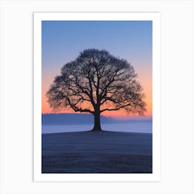 Lone Tree At Sunrise Art Print