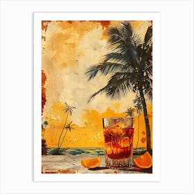 Tequila Cocktail On The Beach Art Print