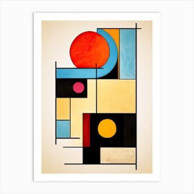 Astral Abstraction: Mid Century Circles Alchemy Art Print