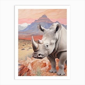 Rhino The Nature 4 Art Print