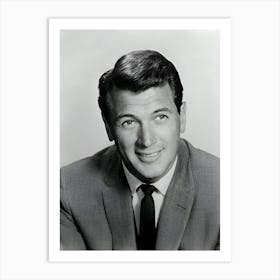 Rock Hudson Wearing Suit And Tie Art Print