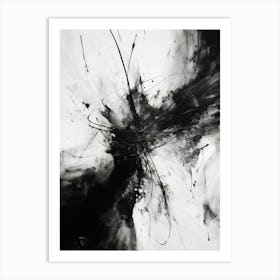 Contrast Abstract Black And White 2 Art Print