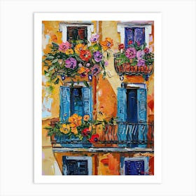 Balcony Painting In Catania 1 Art Print