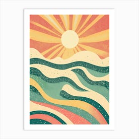 Sunset At The Beach 35 Art Print