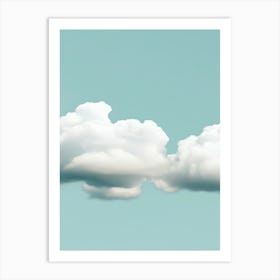 Cloud Wall Art Painting Blue Sky Print Detail B Art Print