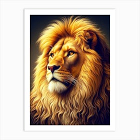 Lion Portrait Art Print