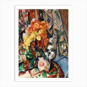 The Flowered Vase, Paul Cézanne 1 Art Print