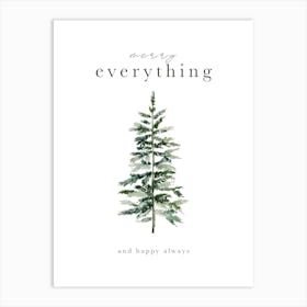 Merry Everything Tree Art Print