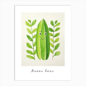 Friendly Kids Green Bean Poster Art Print