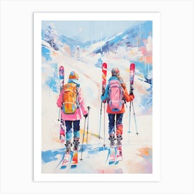 Aspen Snowmass   Colorado Usa, Ski Resort Illustration 4 Art Print