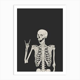 Skeleton Halloween Poster 1 Art Print