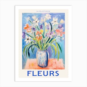 French Flower Poster Bluebell Art Print