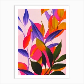 Epipremnum Aureum Colourful Illustration Art Print