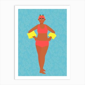 Nadadora Art Print