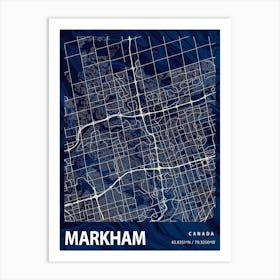 Markham Crocus Marble Map Art Print