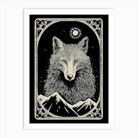 Baffin Wolf Tarot Card 3 Art Print