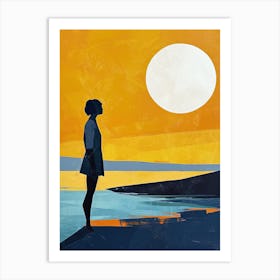 Sunset At The Beach 3 Art Print