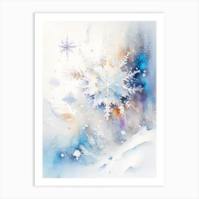 Fragile, Snowflakes, Storybook Watercolours 1 Art Print