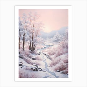 Dreamy Winter Painting Reunion National Park France 2 Art Print