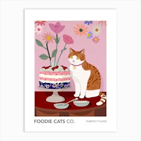 Foodie Cats Co Cat And A Trifle Cake 3 Art Print