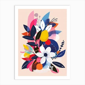 Abstract Floral Print 1 Art Print