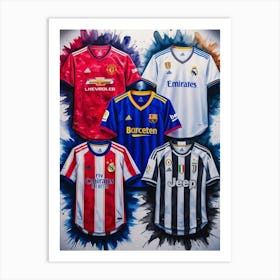 Soccer Jerseys 2 Art Print