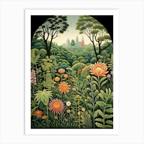 Missouri Botanical Garden Usa Henri Rousseau Style 1 Art Print