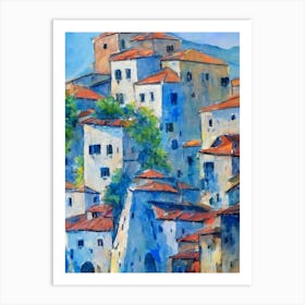 Port Of Kotor Montenegro Abstract Block harbour Art Print