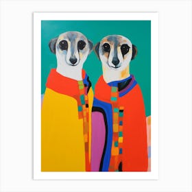 Colourful Kids Animal Art Meerkat 1 Art Print